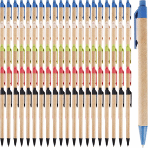 100 Pcs Eco Friendly Pens Recycled Writing Ballpoint Pens