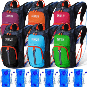 6 Pcs Kids Hydration Backpack with 1.5L Water