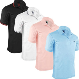 Albert Morris Mens Striped Short Sleeve Polo Shirts 4 Pack