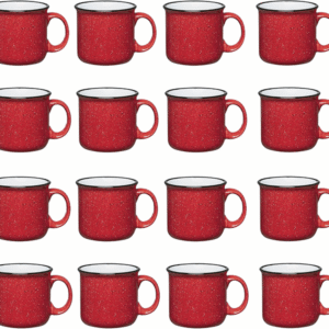 Set of 16 Ceramic Campfire Mugs