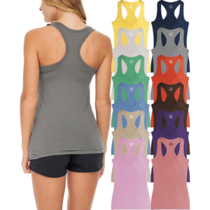 exy Basics Women's 12 Pack Racer Back Tank Tops