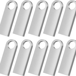 10-Pack Silver Metal USB Flash Drives (10Pack Sliver, 32GB)