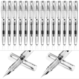 16 Pieces Fountain Pen Refillable Disposable Fountain Pens