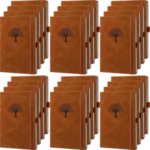 24 Pack Leather Notebook Journals Bulk