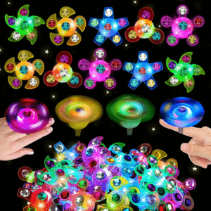 24PCS LED Light Up Fidget Spinner Rings Glow