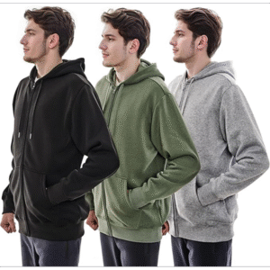 3 Pack Mens Fleece Hoodie Long Sleeve