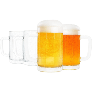 4 Pack Heavy Duty Glass Mugs