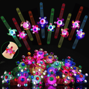48-Pack LED Light Up Fidget Spinner Bracelets