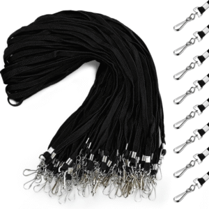 50 Pcs Badge Lanyards Flat Lanyards for ID Badges