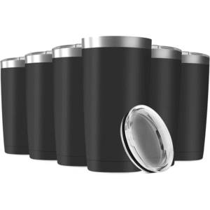 6 Pack 20oz Tumbler Vacuum Insulated Travel Mug with Lids