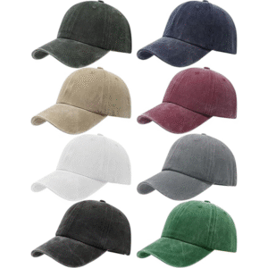 8 Pack Vintage Washed Baseball Cap Golf Dad Hat