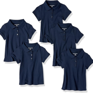 Amazon Essentials girls Uniform Short-sleeve Interlock Polo Shirts