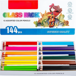 Bulk Colored Pencils, Class Pack for Classroom, 12 Assorted Colors