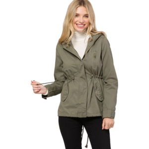 Design by Olivia Women's Military Anorak Safari Hoodie Jacket