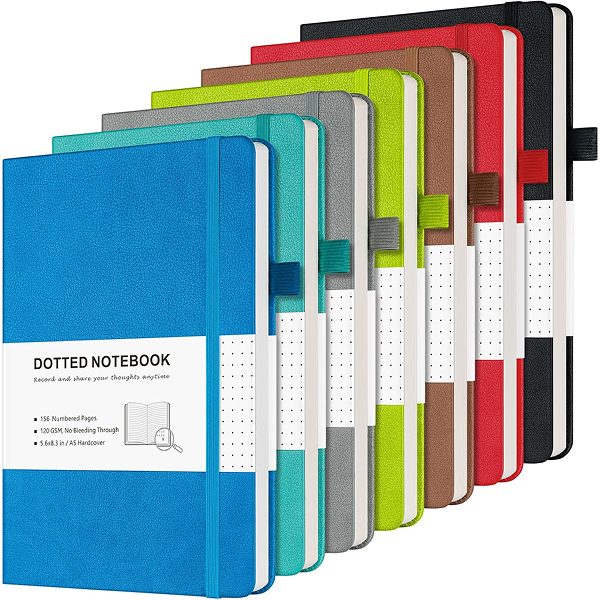 Dotted Journal Notebook, 7 Pack