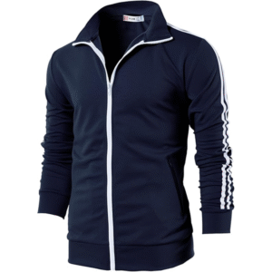 H2H Mens Active Slim Fit Track Lightweight Jacket Zip