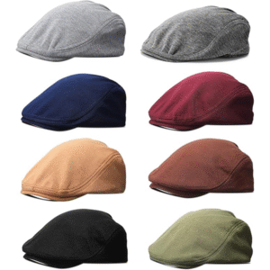 JaGely 8 Pcs Newsboy Flat Caps for Men