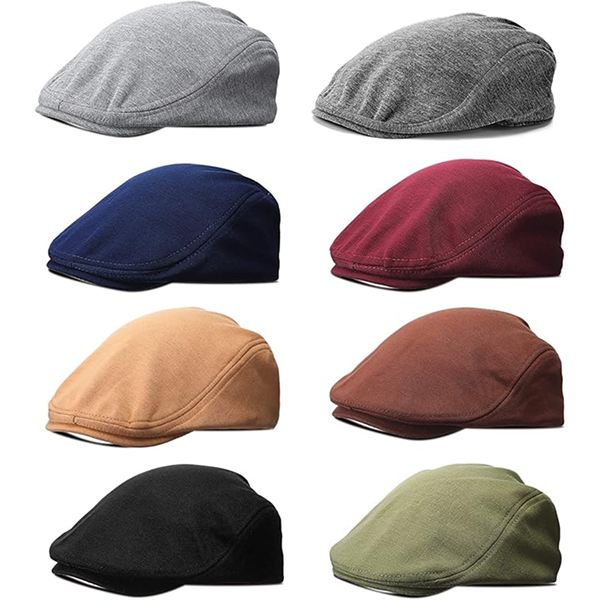 JaGely 8 Pcs Newsboy Flat Caps for Men