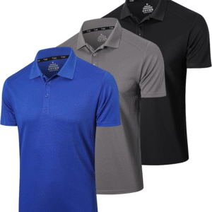 Men’s 1/3 Pack Polo Shirt Moisture Wicking Dry Fit