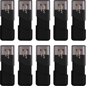 PNY 16GB Attach 3 USB 2.0 Flash Drive, Black 10 Count (Pack of 1)