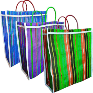 Pack Set of 3 Large Mexican Full Gusset Tote Bag