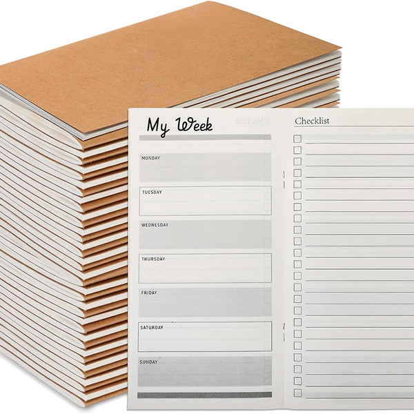 Qilery 50 Pcs 2025-2026 Daily Weekly Planner Bulk