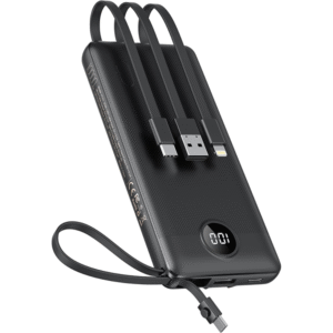 VEEKTOMX Portable Charger Built-in Cables,10000mAh Power Bank for iPhone