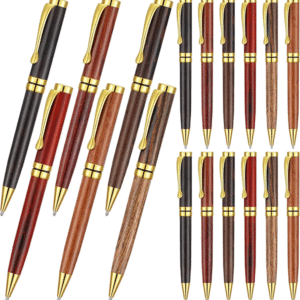 Yeaqee 18 Pcs Luxury Wood Ballpoint Pens